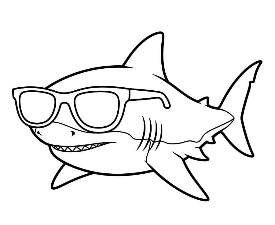 Squalo dell’Oceano da colorare