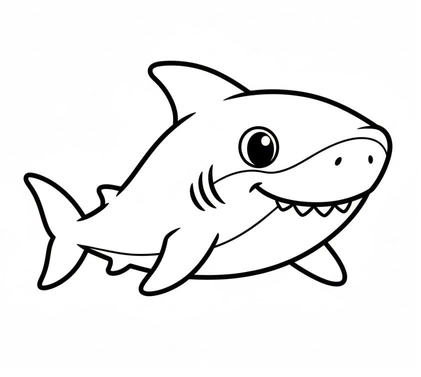 Squali da colorare