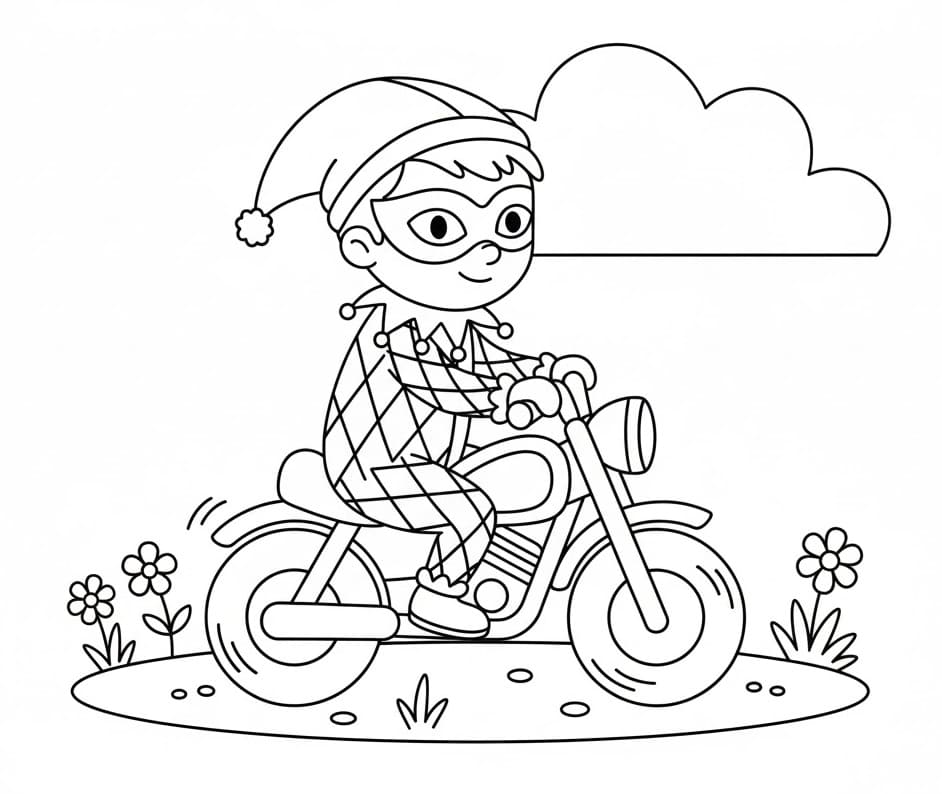 Stampa Arlecchino da colorare