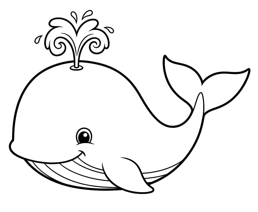 Stampa Balena da colorare