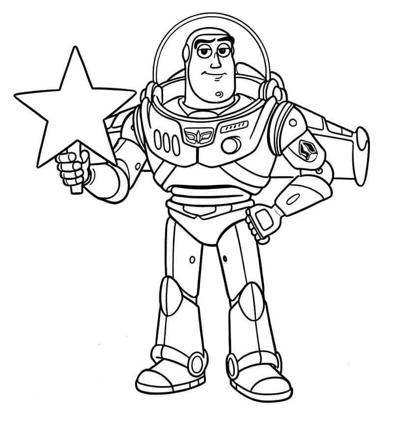 Stampa Buzz Lightyear da colorare