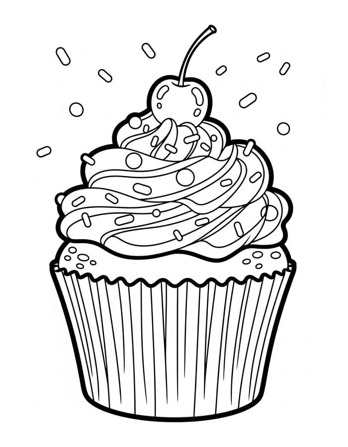 Stampa Cupcake da colorare