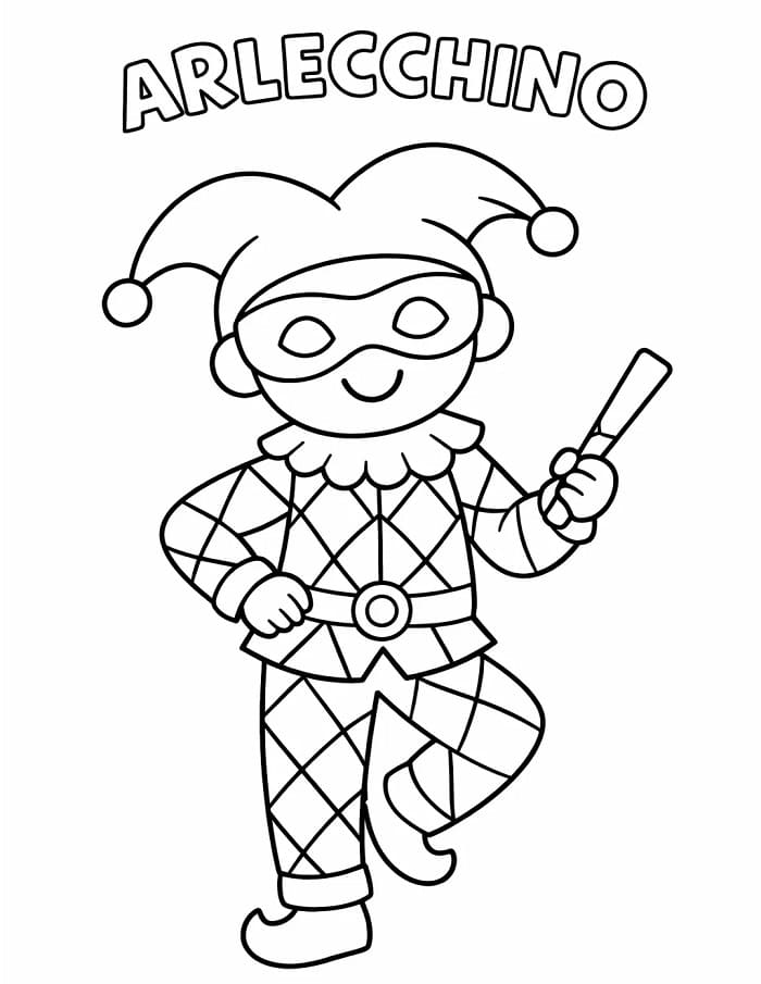 Stampabile Arlecchino Omaggio da colorare