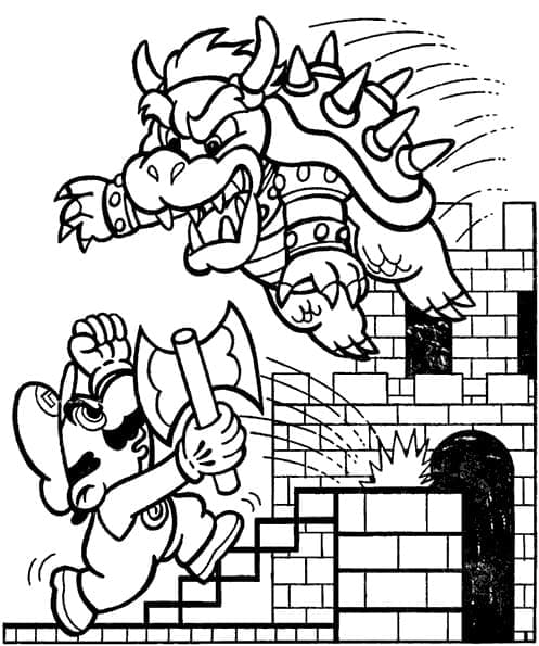 Stampabile Bowser Omaggio da colorare