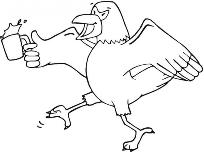 Stampabile Gratis Aquila da colorare