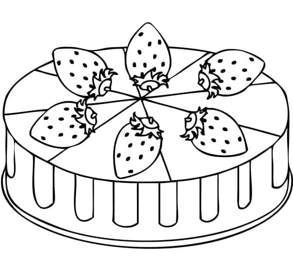 Stampabile Gratis Torta da colorare