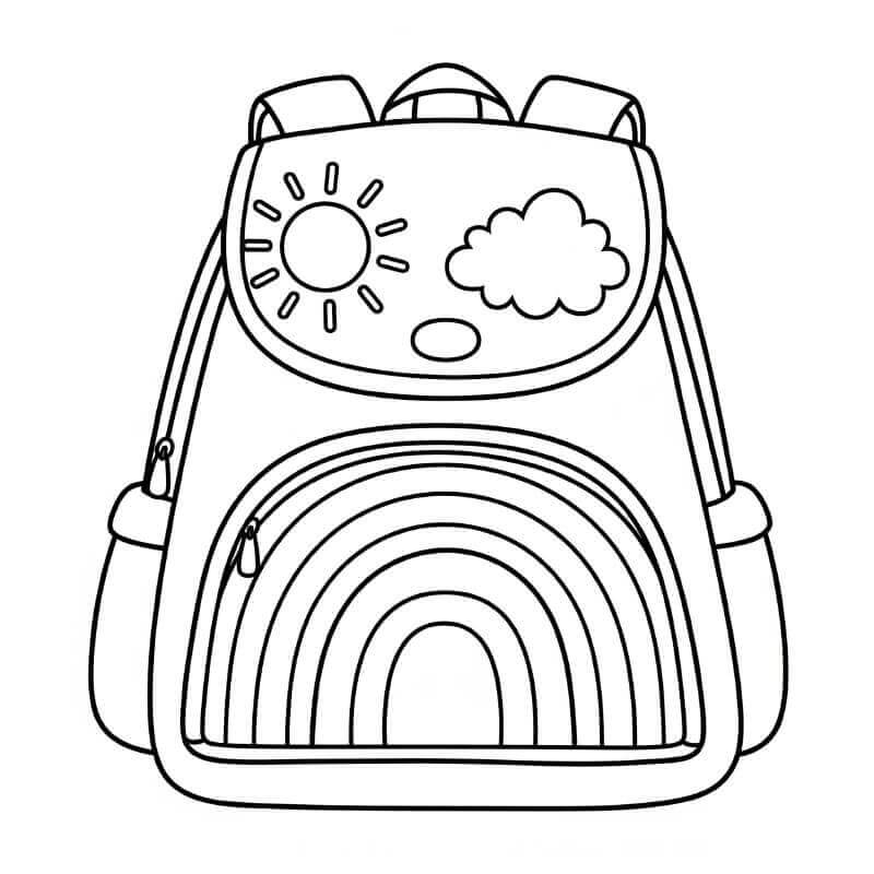 Stampabile Gratis Zaino da colorare