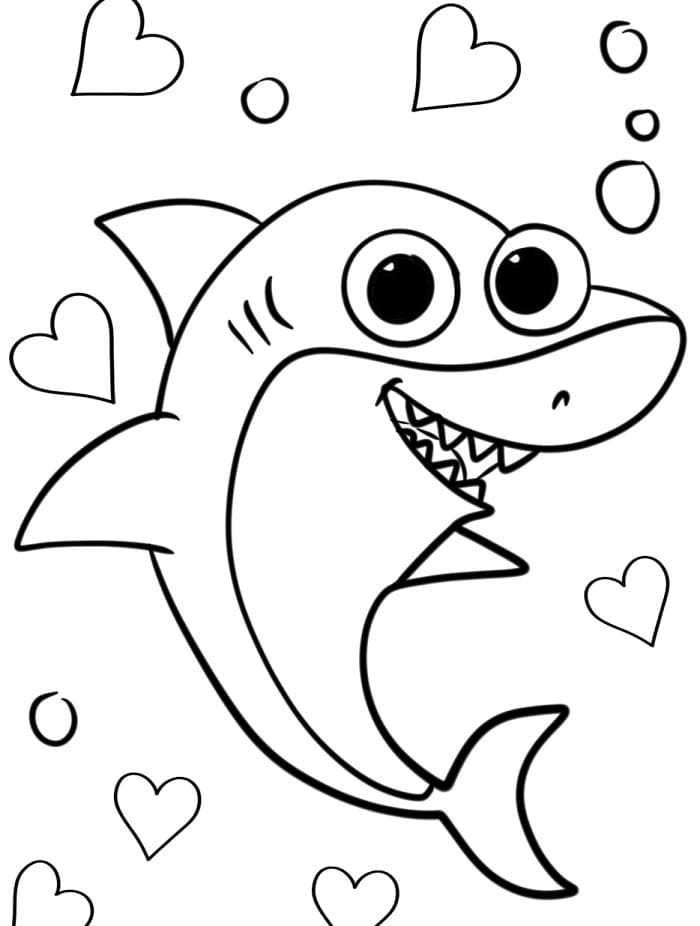 Stampabile Squalo Omaggio da colorare