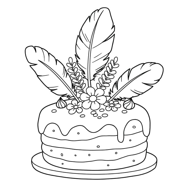 Torta Adorabile da colorare