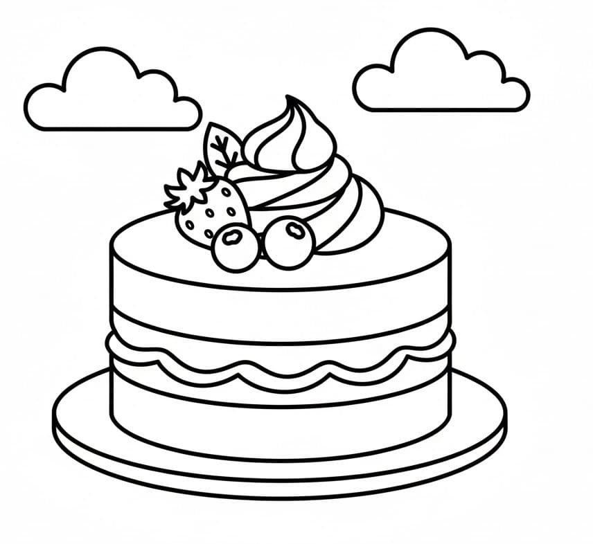 Torta Base da colorare