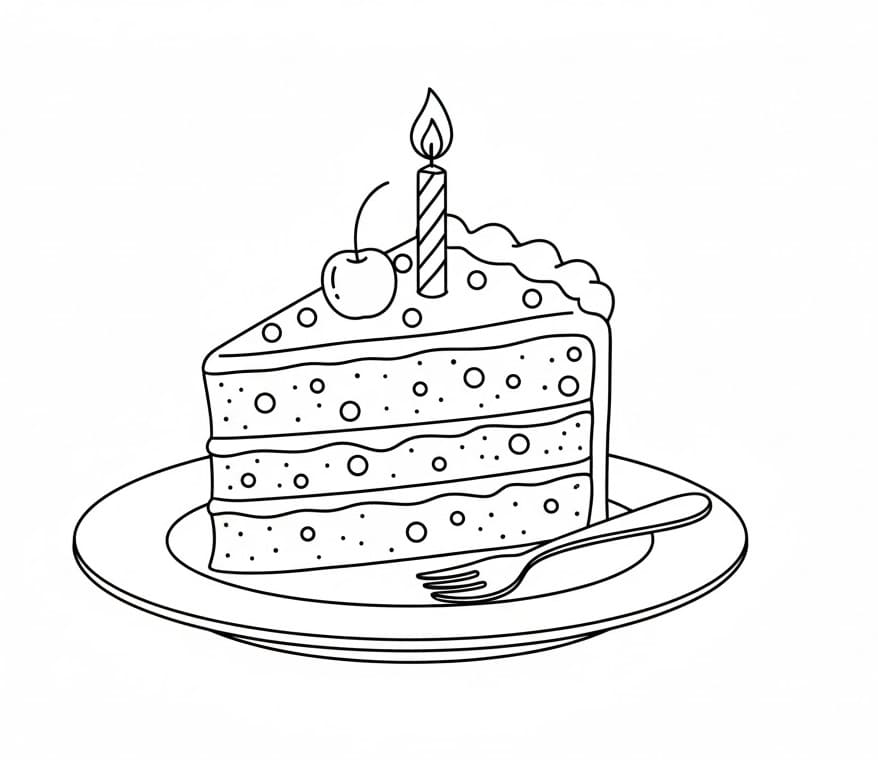 Torta Carina da colorare