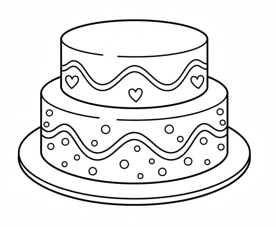 Torta Deliziosa da colorare