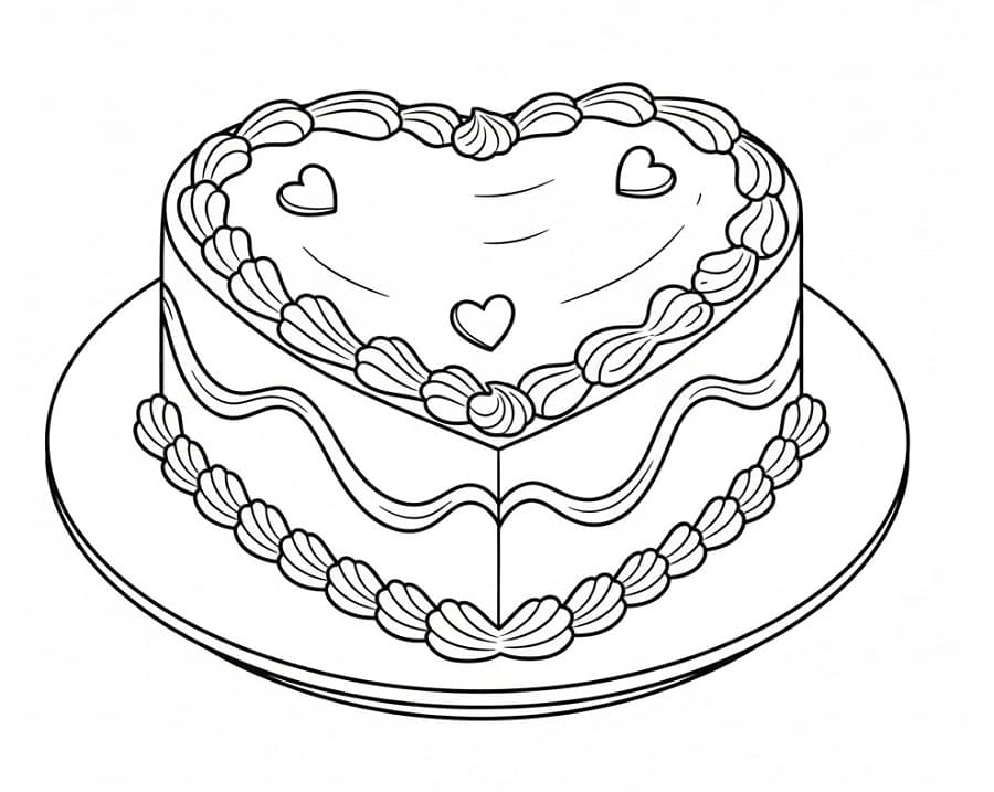 Torta Dolce da colorare