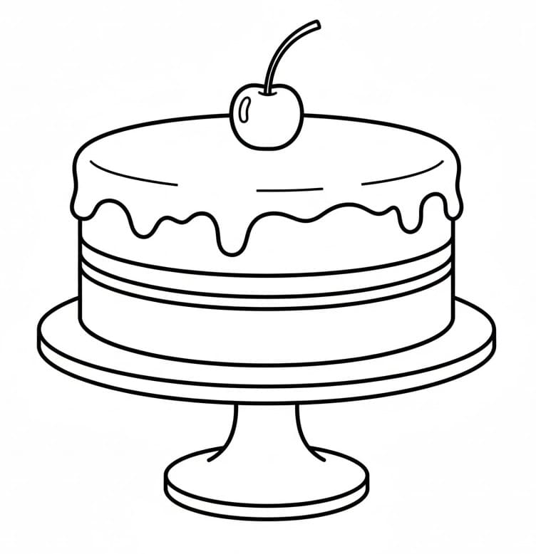 Torta Facile da colorare