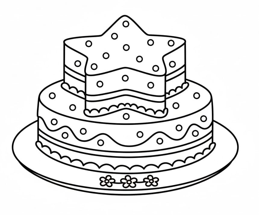 Torta Fantastica da colorare