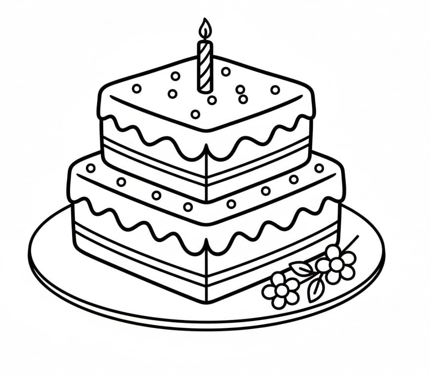 Torta Graziosa da colorare