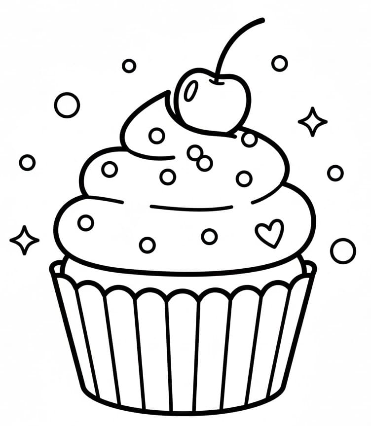 Un Cupcake Dolcissimo da colorare