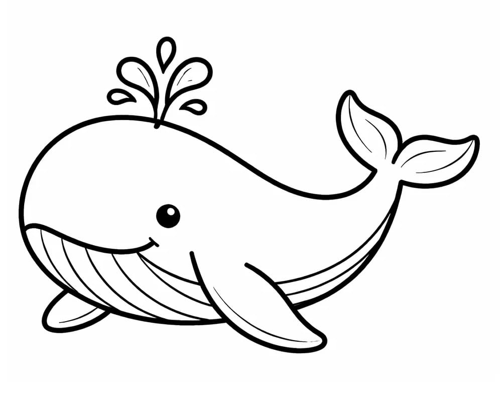 Una Balena da colorare