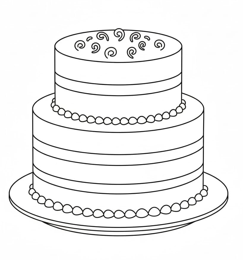 Una Torta da colorare