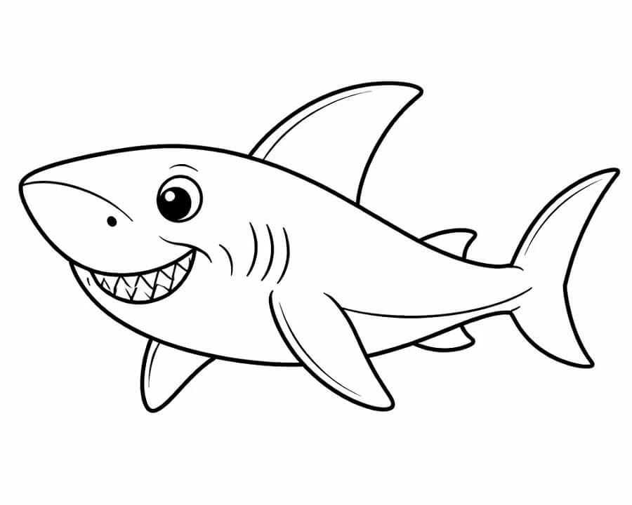 Uno Squalo da colorare