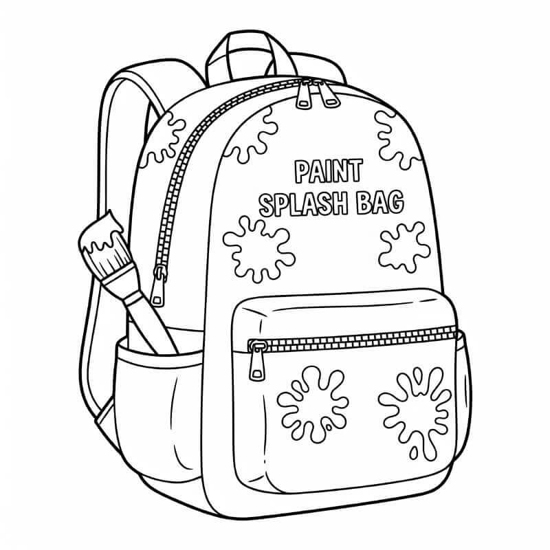 Zaino Immagine Gratis da colorare