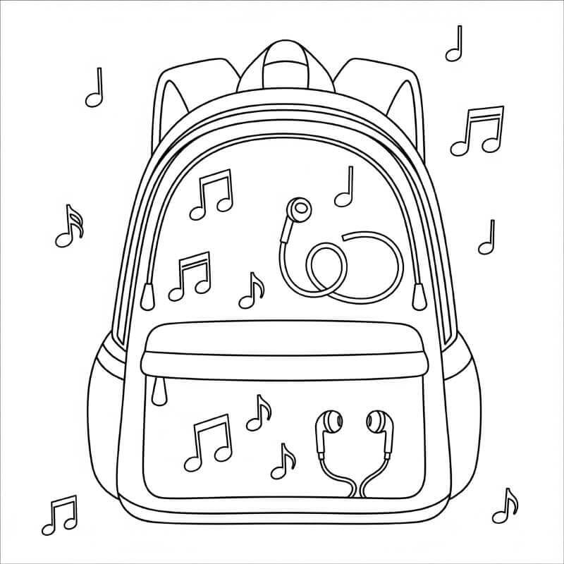 Zaino Immagine Stampabile da colorare