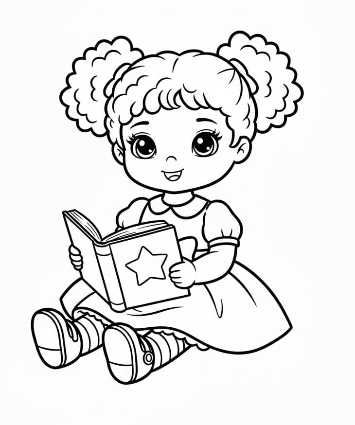 Bambola Amichevole da colorare