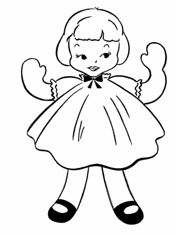 Bambola Gratis Stampabile da colorare
