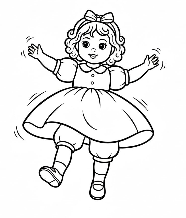 Bambola Gratuita da colorare