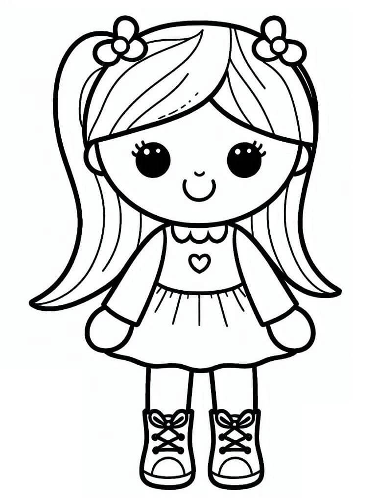 Bambola Immagine Stampabile da colorare