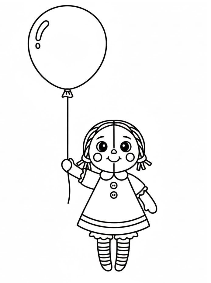 Bambola Splendida da colorare