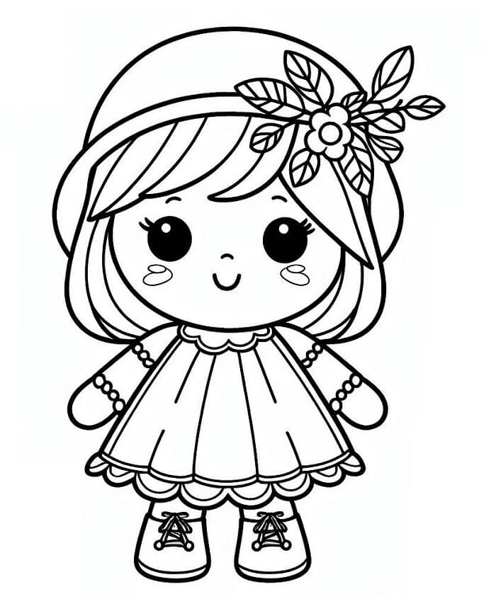 Bambola Stampabile per Bambini da colorare