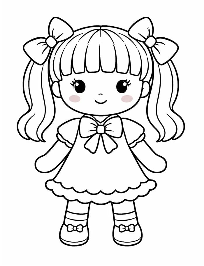 Bambola Tenerissima da colorare