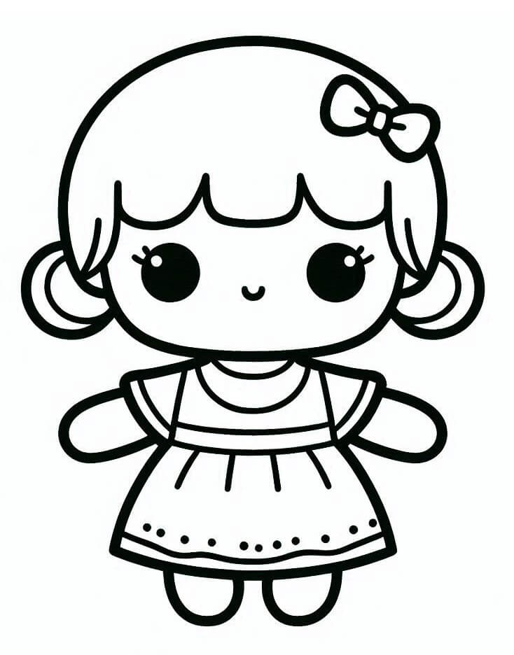 Bambola per Bimbi di 2 Anni da colorare