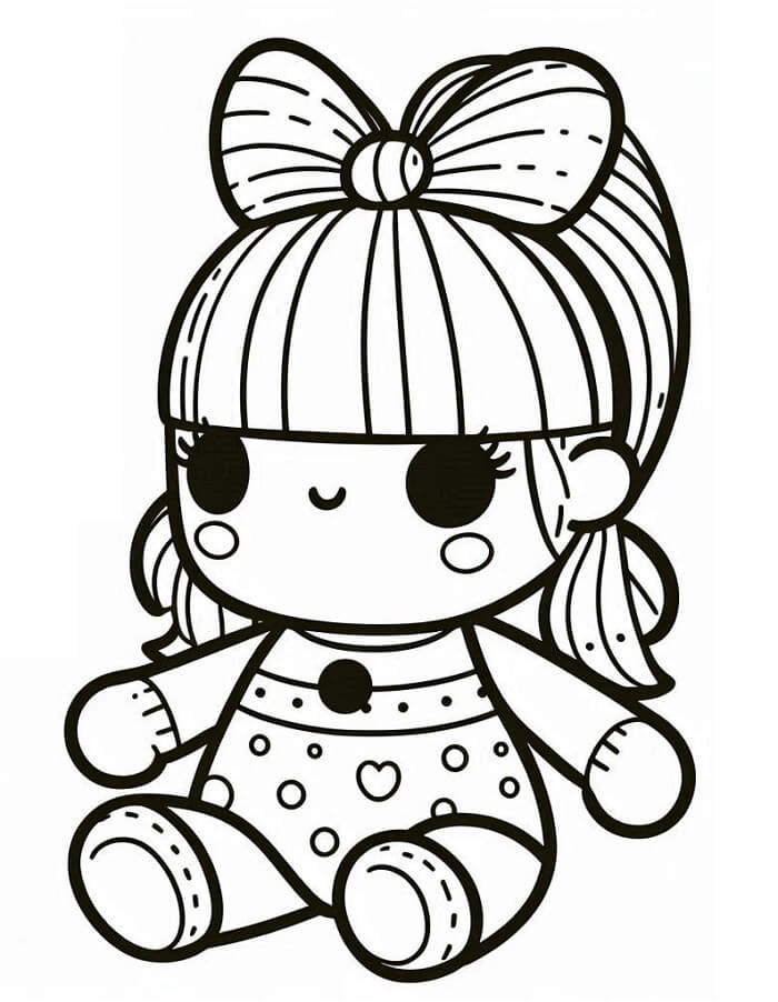 Bambola per Bimbi di 3 Anni da colorare