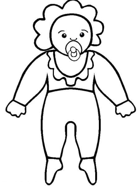 Bambola per Bimbi da colorare