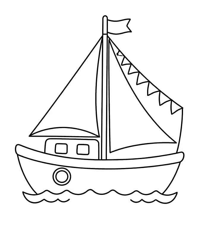 Barca Fantastica da colorare