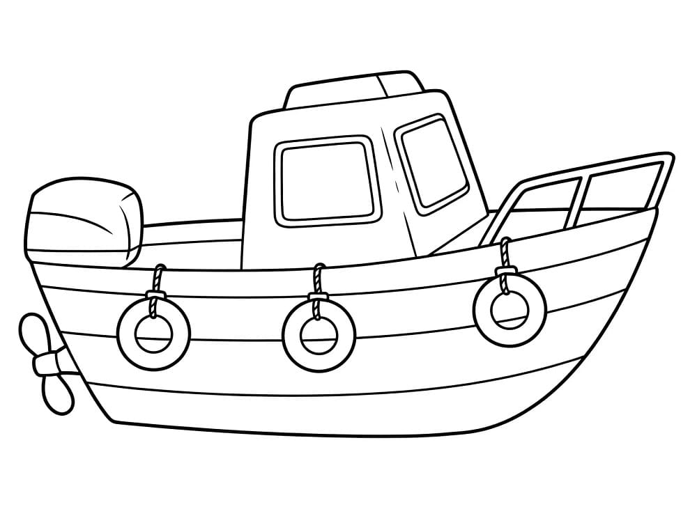 Barca Graziosa da colorare