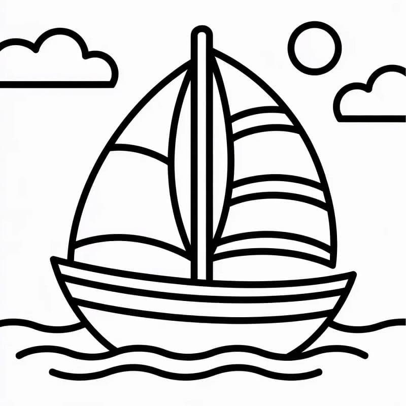 Barca Omaggio da colorare