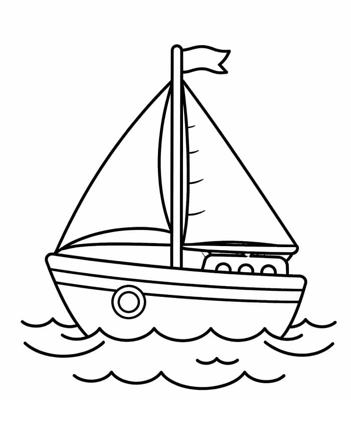 Barca Stampabile da colorare