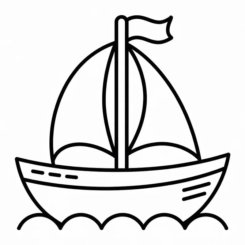 Barca da Stampare da colorare