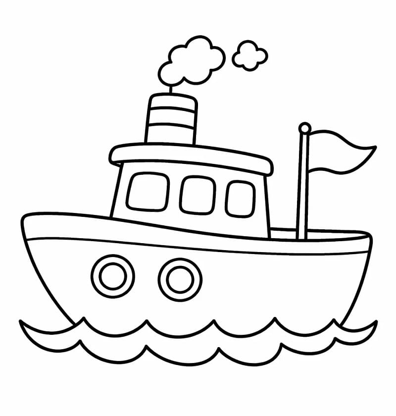 Barchetta Piccola da colorare