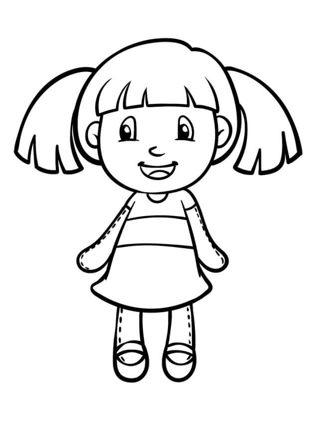 Bella bambola da colorare