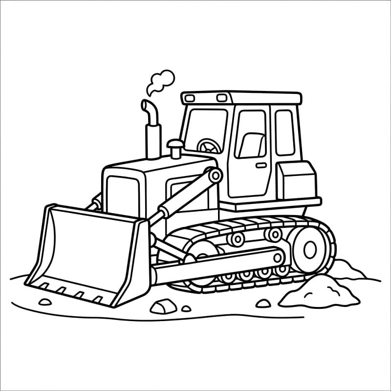 Bulldozer Base da colorare