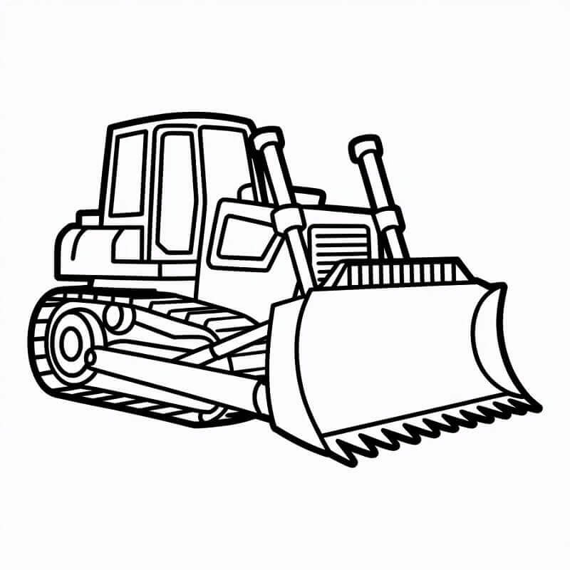 Bulldozer Gratis Stampabile da colorare