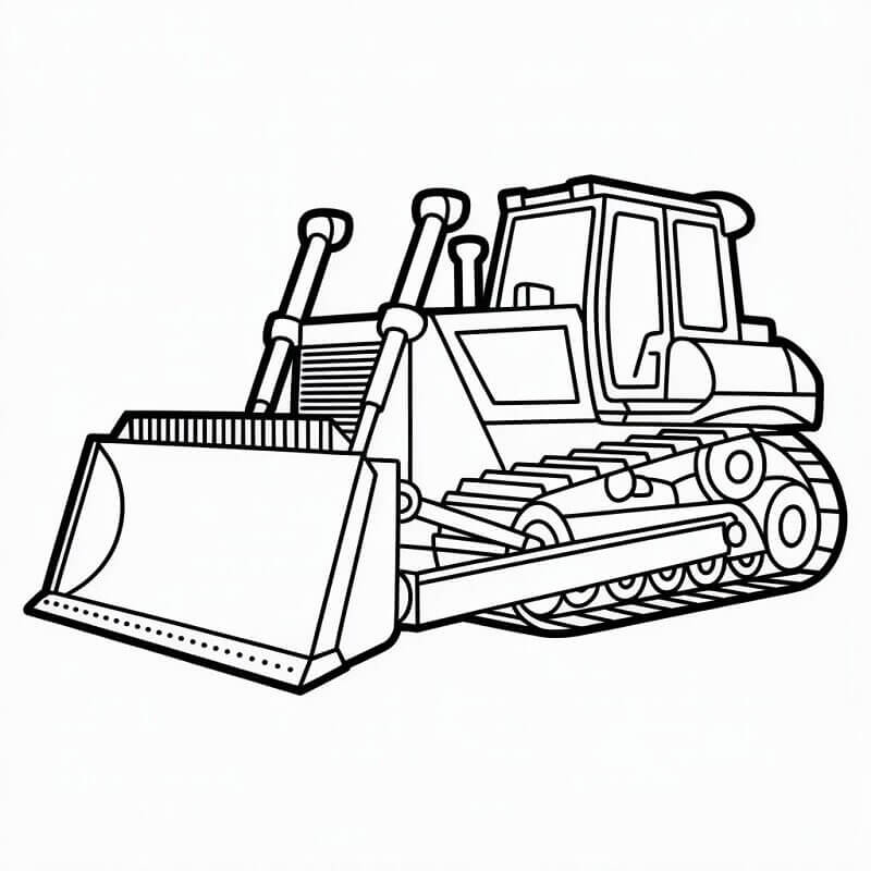 Bulldozer Regalo da colorare