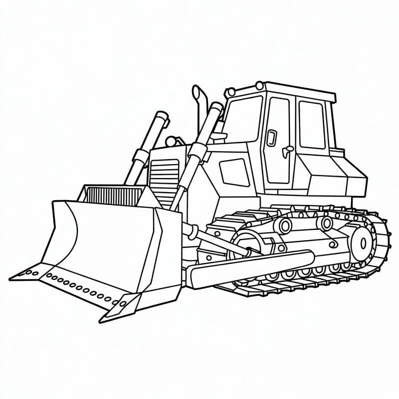 Bulldozer Stampabile da colorare