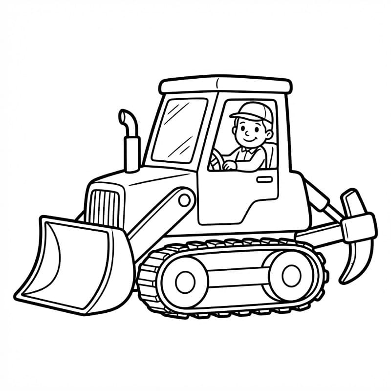 Bulldozer Straordinario da colorare