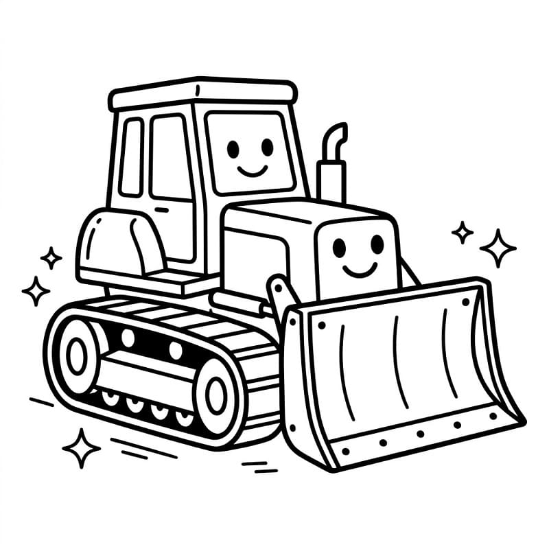 Bulldozer Veicolo da colorare