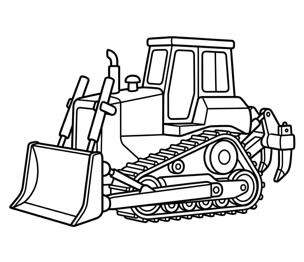 Bulldozer al Lavoro da colorare